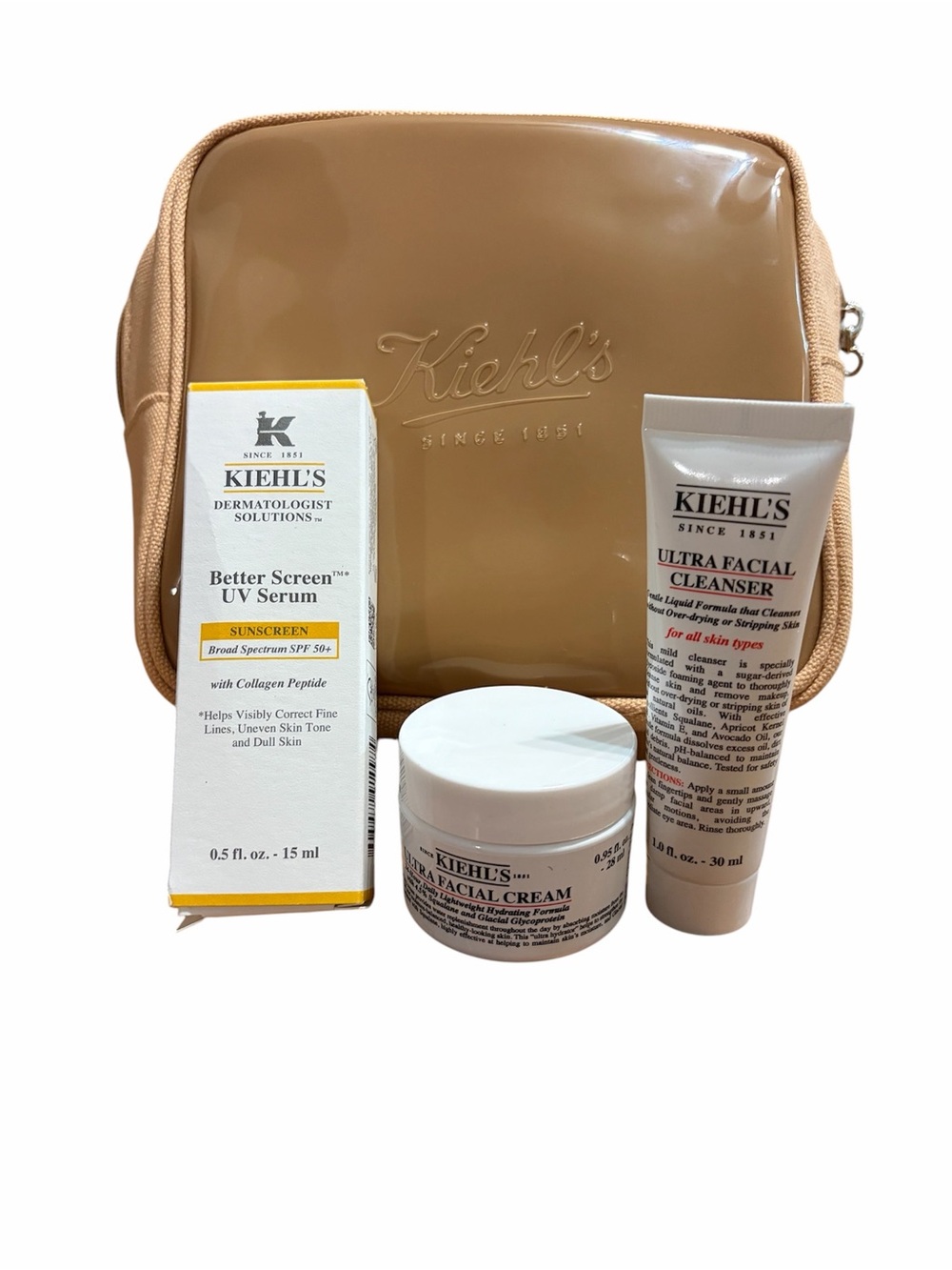 Kiehl's Destination Radiant Skin Set - cleanser Sunscreen & Moisturizer Travel - Picture 2 of 3